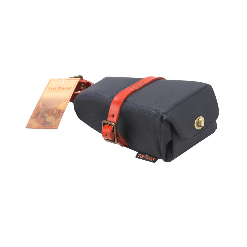 Top Tourbon Outdoor Bicycle Saddle Bag Seat Tail MTB Pouch Blue Canvas Phone Pouch Bike Case Water Repellent Cycling Accessories 5