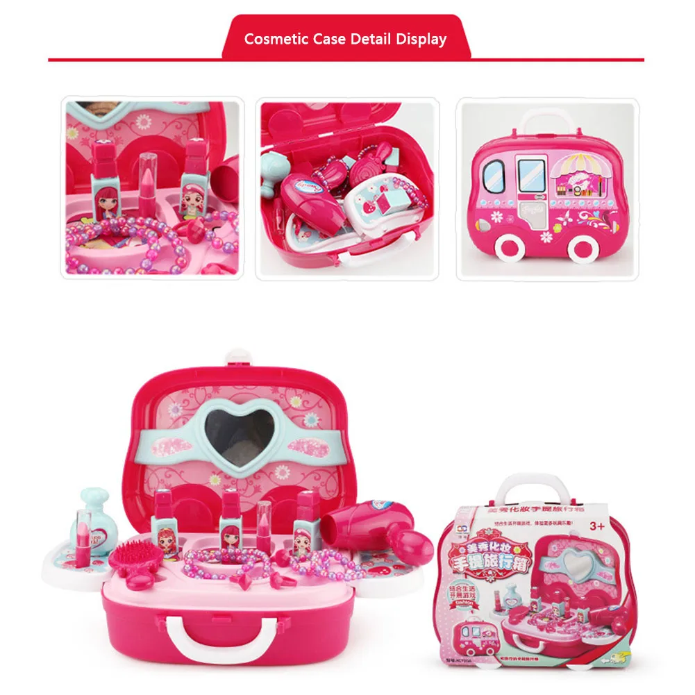 Children's House Play Educational Toy Set Medical Care Kitchen Tool Cosmetics Portable Suitcase Toy