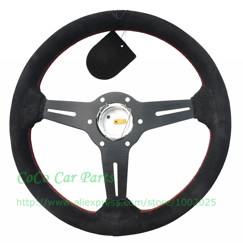 black arm suede steering wheel (1)