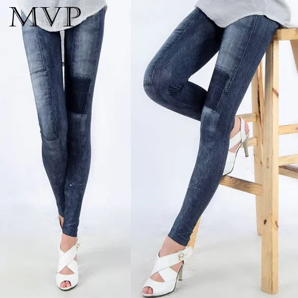 

Leggings Women Sexy Stretch Skinny Legging Jeans for Women Tights Leg Wear Pencil Leggins Pants Leggings Women Blue Black