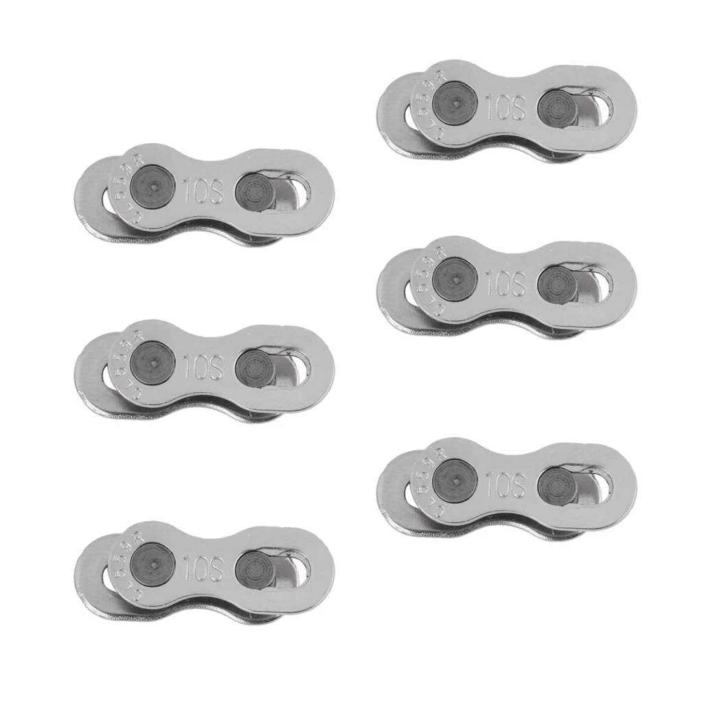 

6 Pair Bike Chians Connector 10 Speed Split Quick Master Link Chain Links For Mountain Bike Road Bike
