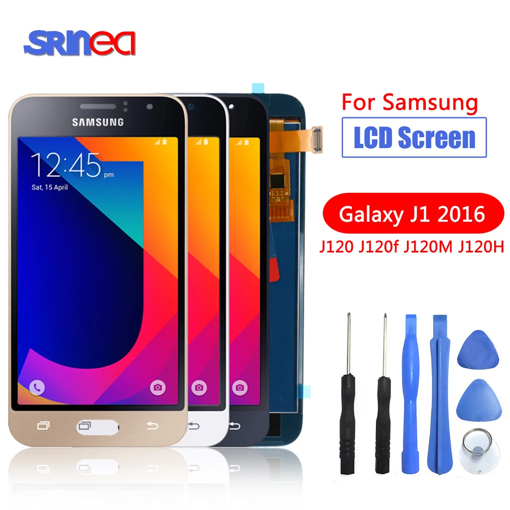 

J120F LCD For Samsung Galaxy J1 2016 LCD Display J120 J120F J120M J120H Display Touch Screen Digitizer Replacement 100% Tested