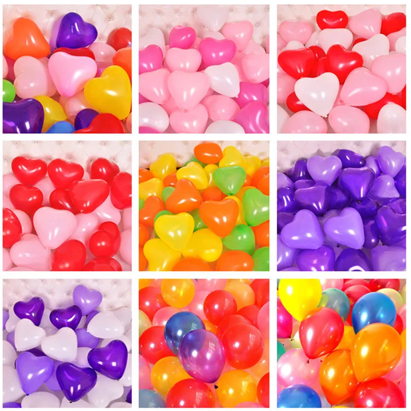 

5pcs Black Heart Balloon Latex Balloons Happy Birthday Party Decorations Kids Wedding Balloons Air Balloon Latex Ball Babyshower