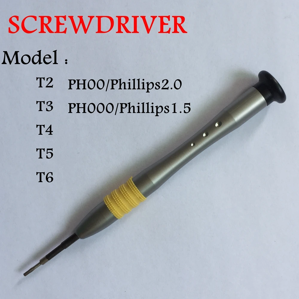 

10pcs Precision call phone Tools High Hardness Torx T2 /T3/ T4 /T5 /T6, crosstip screwdrivers phillips1.5/2.0 screw driver