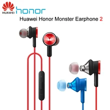 huawei Honor Monster Earphone2 AM17 с микрофоном Управление вакуумные наушники для huawei Honor 9 Коврики 8/9 P10 Xiaomi bluetooth гарнитуры