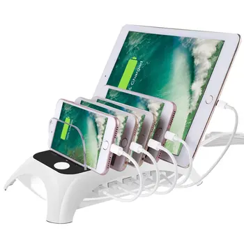 

Charging Station, 5-Port 2.4A / 60W Quick Charger Docking Station Detachable Multiple Desktop Charging Stand Devices