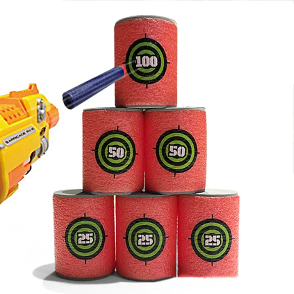 6 шт. игрушки пистолет мягкой пулей приложение пуля цели дротик Nerf Target набор для Nerf Elite игры дротики со взрывчаткой