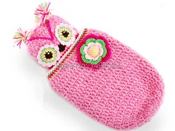 

baby Sleepsacks Chunky Flower Owl Hat and Cocoon Set photography prop