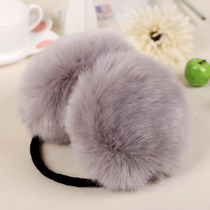 Winter Warm Faux Rabbit Fur Earmuff Lovely Girls Ear Warmer Women Ear