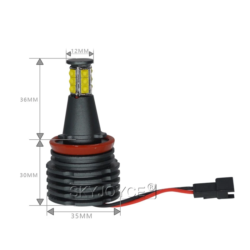 SKYJOYCE 120W E92 LED Angel Eyes DRL Halo Ring H8 LED White Light E92 E81 E82 E87 E88 E90 E91 E93 E63 120W E92 LED Marker Kit (5)