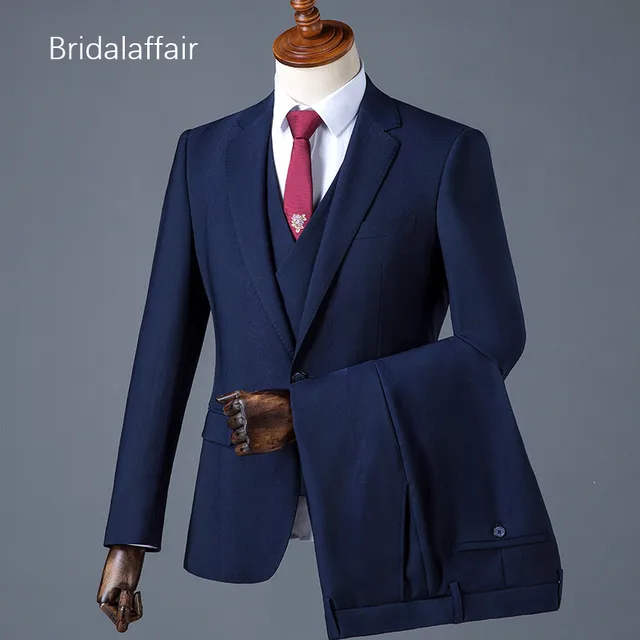 Bridalaffair Formal Navy Blue Color Suit Men Set Wedding Suits For Bridalaffair Formal Navy Blue Color Suit Men Set Wedding Suits For Mens Slim Fit Groom Luxury