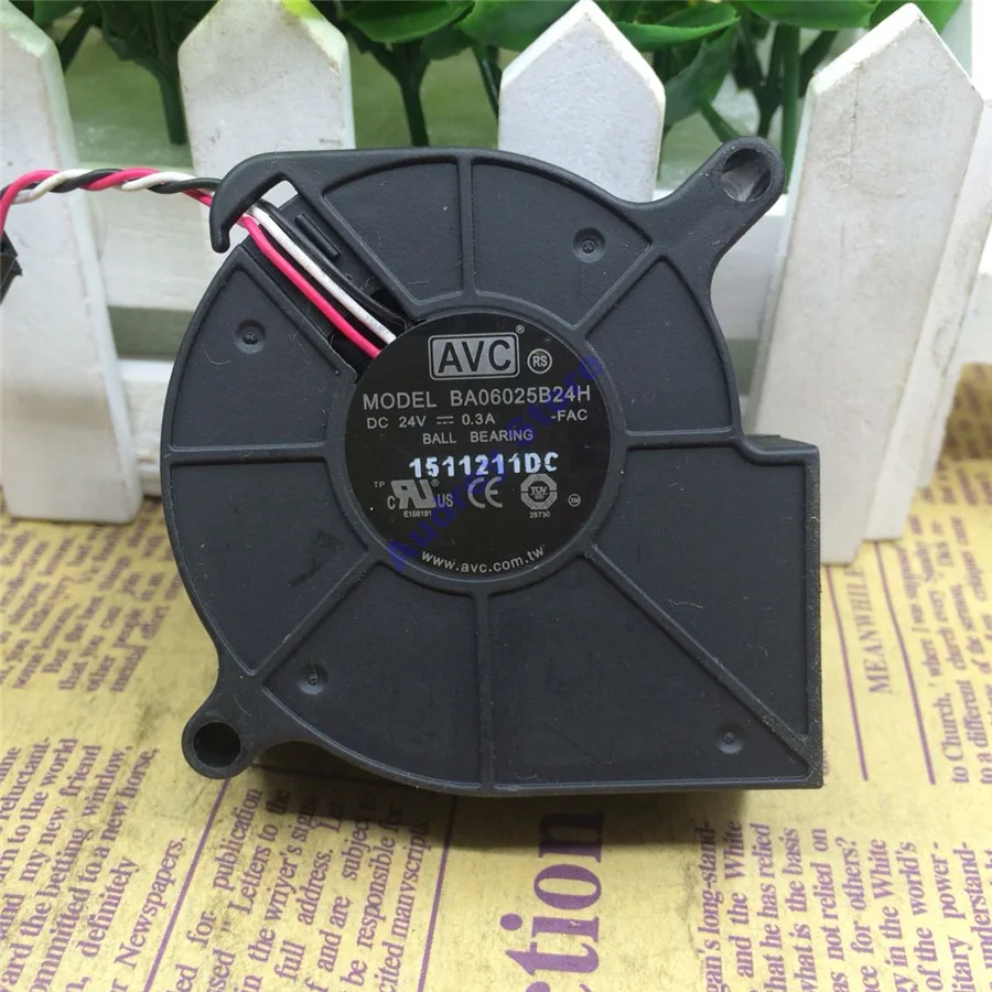 AVC 60256 см DC24V 0.3A турбины центробежные двойной шарикоподшипник воздуходувки BA06025B24H