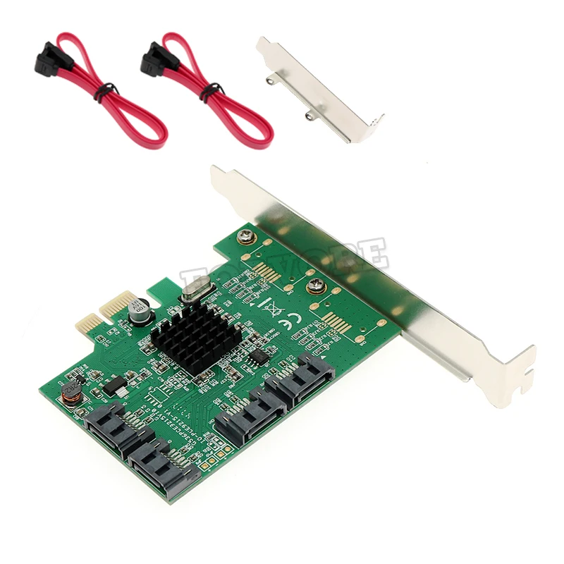 SATA 3 PCIe 4 порта Плата расширения контроллер PCI e адаптер конвертер карта Marvell