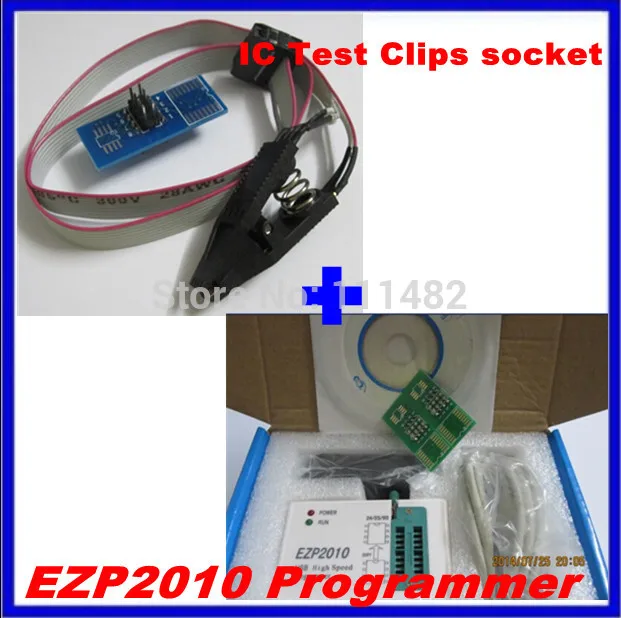 Free Shipping EZP2010 High Speed USB SPI Programme IC Test Clips Socket