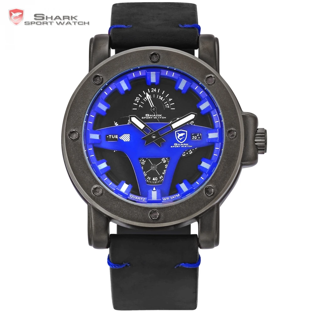 Greenland Shark 2 Series Luxury Sport Men Watches Auto Date Crazy Horse
