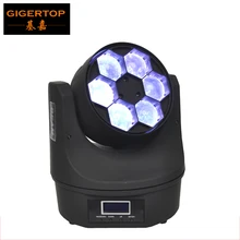 TIPTOP TP-L671 бесконечное вращение мини пчела глаз 6 Вт светодио дный 15 LED Moving головной свет RGBW 4IN1 цвет смешивания DMX 11/14CH управление этап зажим