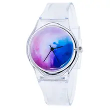 MALLOOM 2017 watches women fashion watch 2017 silicone Transparent Clock Watches Sport watches girls clock Zegarki damskie #YH