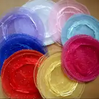 1000ピース26/35/40センチ直径ガーゼバッグ巾着ポーチ結婚式誕生日クリスマスキャンディギフトバッグ表示バッグラウンドオーガンザバッグ