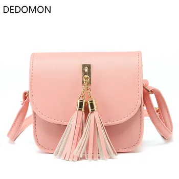 

Fashion 2020 Small Chains Bag Women Candy Color Tassel Messenger Bags Female Handbag Shoulder Bag Flap Women Bag Bolsa Feminina