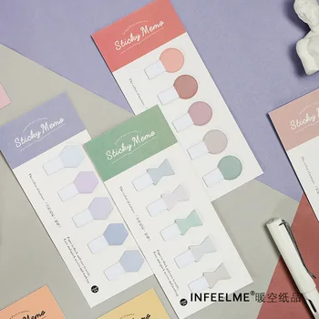 

Retro Gradient Colour Sticky Notes Memo Pad Index Sticker Bookmark Page Flag Sticker School Office Stationery Supplies