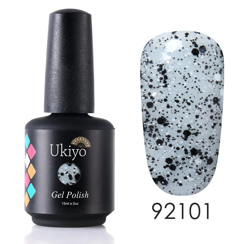 Ukiyo 15 мл Чистый Цвет Гель-лак для ногтей Vernis полуперманентный УФ-гель для ногтей впитывающий Гель-лак для ногтей - Цвет: H92101