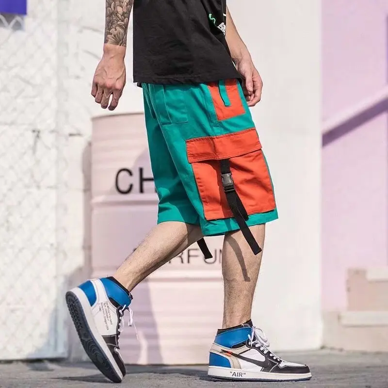 Мужские шорты летние новые спортивные комбинезоны с несколькими карманами модные новые мужские мягкие крутые свободные уличная одежда
