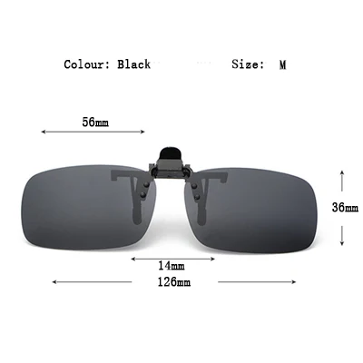 Поляризованные очки с клипсой для ночного видения для велосипедов, коробка с защитой от УФ-лучей, велосипедные очки для мужчин и женщин, велосипедные очки, спортивные солнцезащитные очки - Цвет: Black Size M