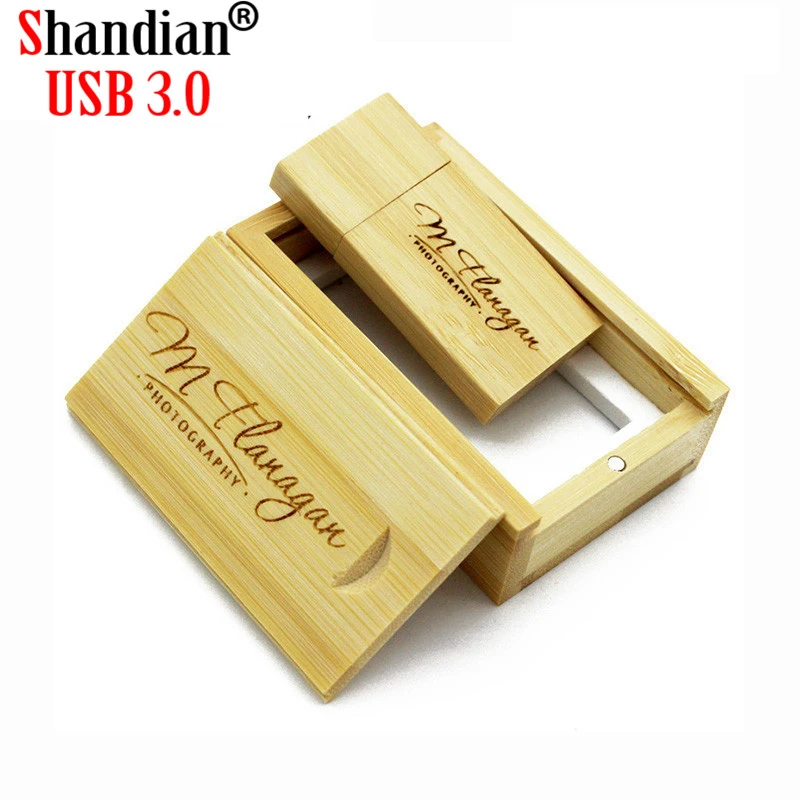 SHANDIAN USB 3,0 деревянный usb+ деревянная коробка usb флэш-накопитель 4 ГБ 8 ГБ 16 ГБ 32 ГБ 64 ГБ свадебная фотография подарок(10 шт. бесплатный логотип
