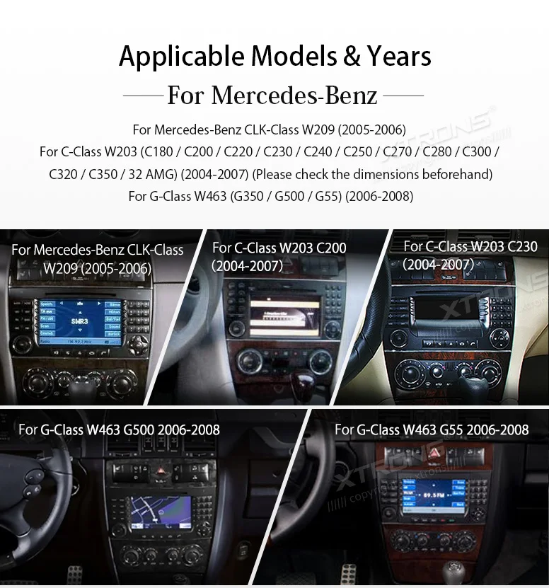 Discount 8" Octa-Core Android 6.0 OS Special Car Multimedia GPS Radio for Mercedes-Benz CLK-Class W209 2005-2006 & C-Class W203 2004-2007 2