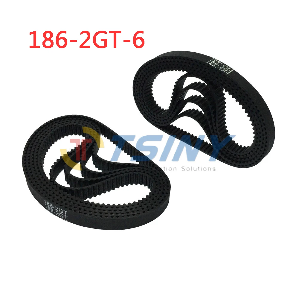 

New 3d printer parts black closed loop circle timing belt 186 mm Annular synchronous belt width 6mm