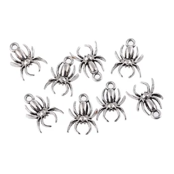 

10pcs Tibetan Silver Alloy Spider Charms DIY Pendant Handmade Jewelry Making Necklace Bracelet For Women Men Accessories