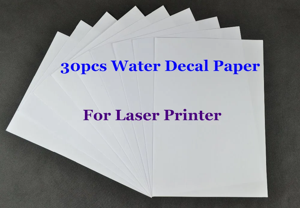 30pcs/lot) Water Slide Decal Paper Transparent Color With Spray Laser Water Transfer Paper For Glass Waterslide Paper|water color paper a4paper - AliExpress