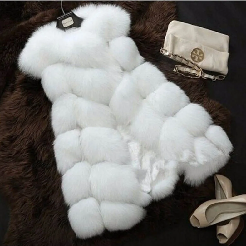 2019 New Fashion Women Faux Fur Coat Winter Casual Warm Slim Sleeveless Faux Vest Winter Fox Fur Jacket Women Casaco Feminino 2019 New Fashion Women Faux Fur Coat Winter Casual Warm Slim Sleeveless Faux Vest Winter Fox Fur Jacket Women Casaco Feminino