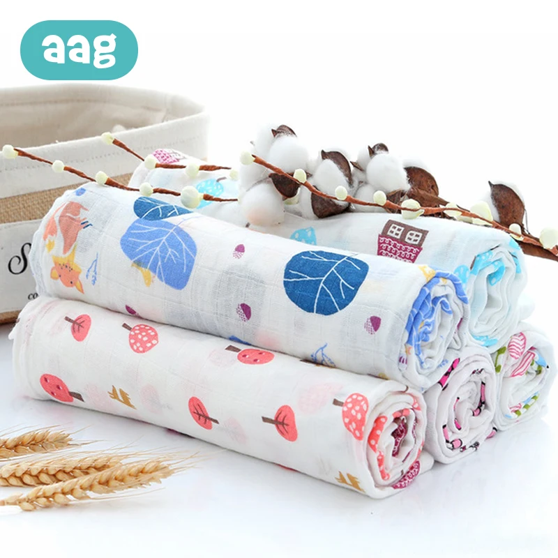 

AAG Muslim Baby Blanket Towel Newborn Swaddle Wrap Infant Bath Towel Multifunction Beach Towel Sunshade Blanket Hug Quilt