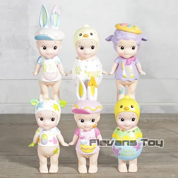 

6pcs/set Sonny Angel Mini Cute Figure 2018 Version Happy Easter Series PVC Action Figures Toys Dolls Gift for Kids Children