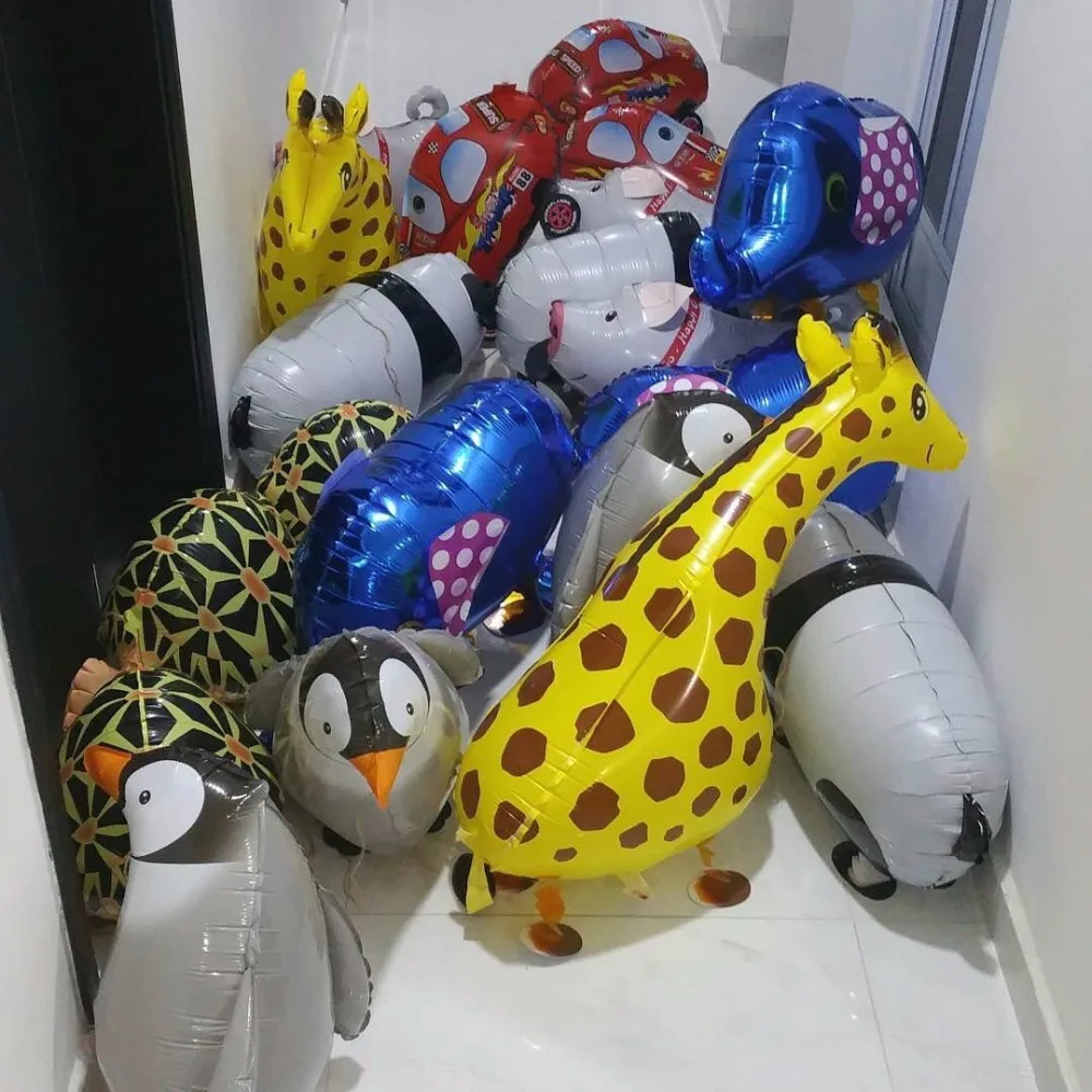 

Mixes Walking Animal HELIUM Balloons duck Dog Dinosaur rabbit pet air Ballons birthday party decorations kids and adult globos