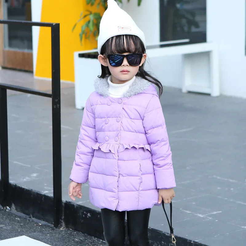 2016 New Girls Down Jacket for Girl Coat Large Fur Hooded Collar Children Outerwear Parka Coats Overcoat Free Shipping цена 2016 New Girls Down Jacket for Girl Coat Large Fur Hooded Collar Children Outerwear Parka Coats Overcoat Free Shipping цены онлайн