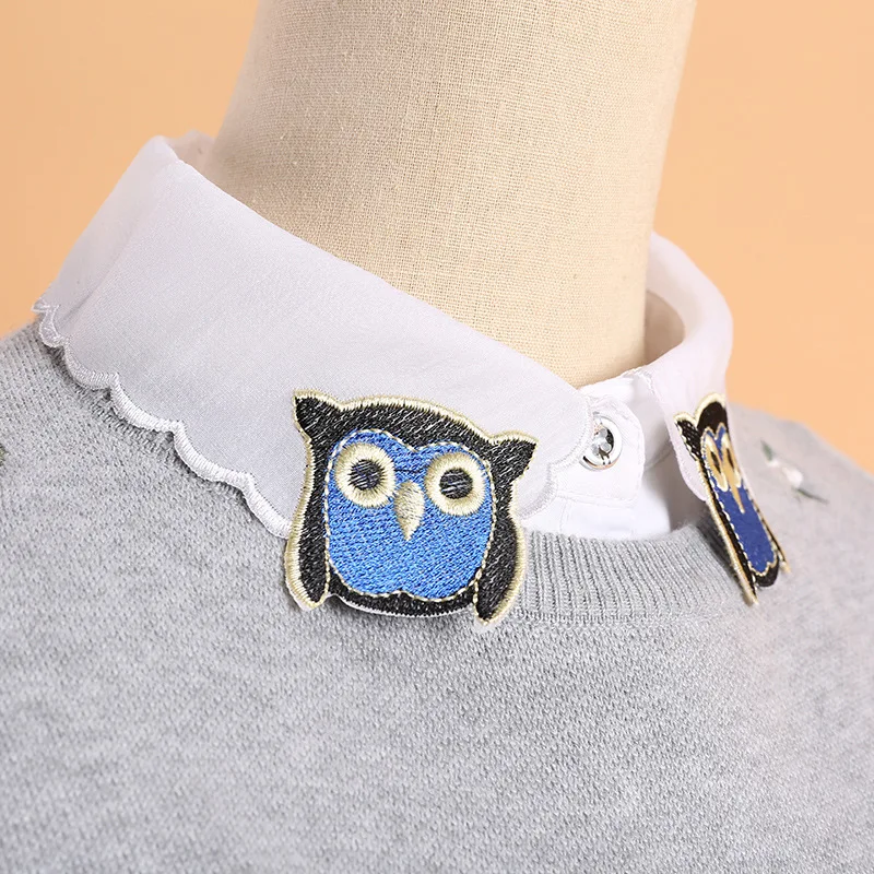 

Embroidery Fake Collar Shirt Chffon Necktie Sweater False Collar Ladies Lace Detachable Shirt Collar Women Clothes Accessories