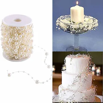 

60m Pearl Chain Bride Bouquet hair accessory cake Bachelorette hen party Wedding Engagement bridal shower birthday Decoration
