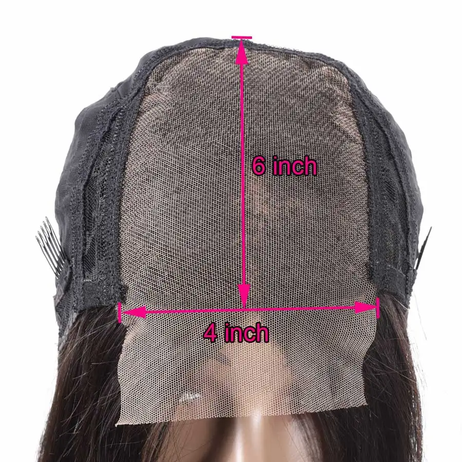 Straight 4x6 Lace Front Human Hair Wigs Brazilian Remy Hair Deep Part Lace Wig for Woman Pre Plucked Bleached Knots 150 density
