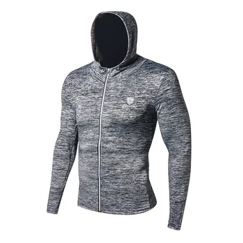 

Fitness Hoodie Zipper Hoodies Men Tracksuit Male Sweatshirt Hoody Mens Running T-shirts Gym Training Clothing Quick-drying