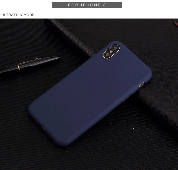 Soft TPU Phone Case For iPhone 7 6 6s 8 X Plus 5 5s SE XR XS Max Ultrathin Simple Solid Candy Color Back Cover (9)