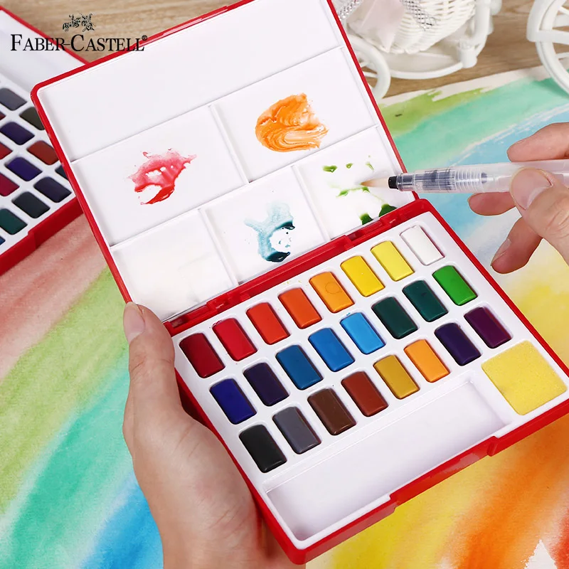 Buy Faber Castell 24 36 48Colors Solid Watercolor Paint Professional