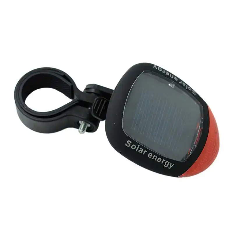 Top New Solar Power LED Rear Flashing Tail Light Bicycle Night Cycling Safety Warning Lamp Adjustable Clamp Bike Accessories 3