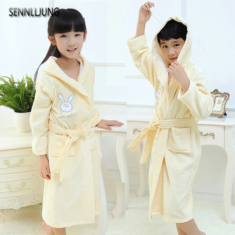 100 Cotton Bathrobe Children Bath Towel Baby Swimming Bath Cap High