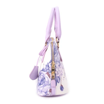 

New Elegant Leather Shell Shape Flower Messenger Crossbody Shoulder Bag Handbag