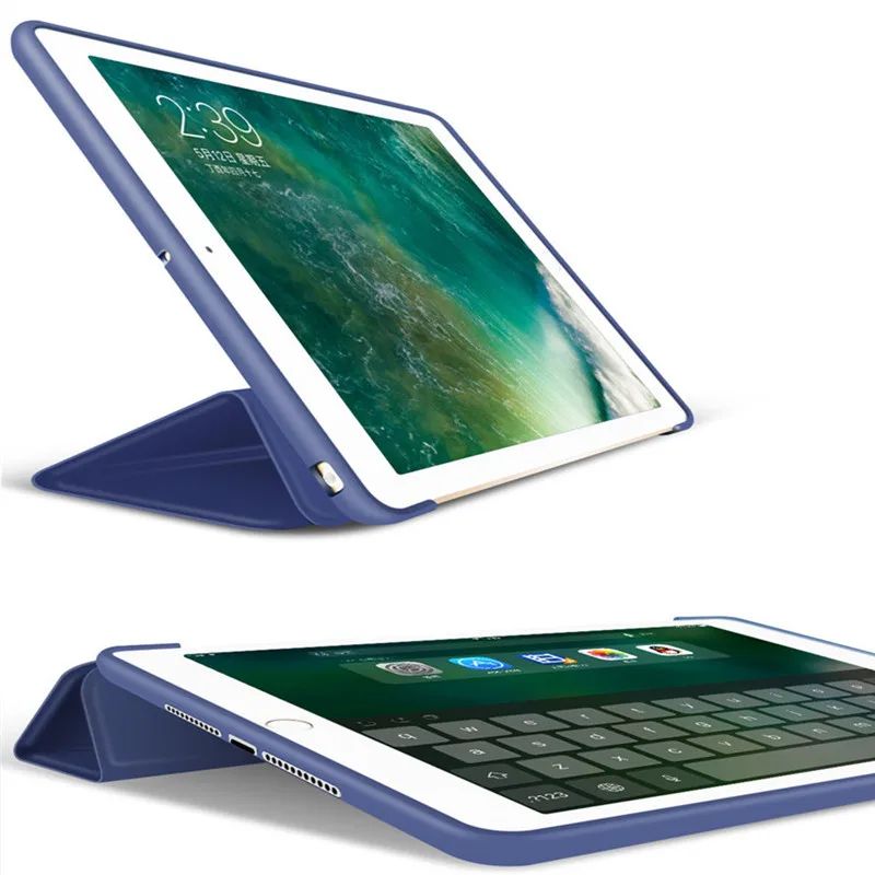 

Case for iPad 2 3 4 Silicone Soft Back Cover PU Leather Case Flip Smart Cover Case Auto Sleep/Wake Up generation Case
