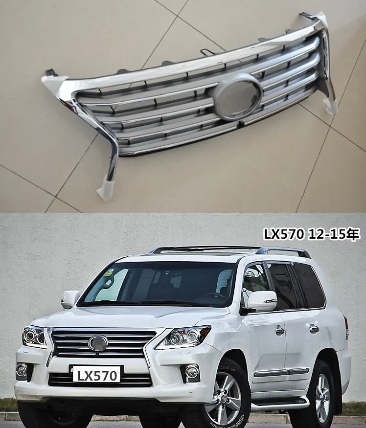 

Car styling Front Racing Grill Grille Upgrade Replacement For Lexus LX LX570 2012 2013 2014 2015 accessories