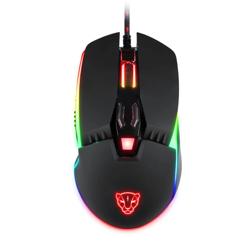 

Motospeed V20 Gaming Mouse 5000DPI 7 Buttons Breathing LED Backlight Optical USB Wired Game Computer Mouse For Laptop PC Gamer