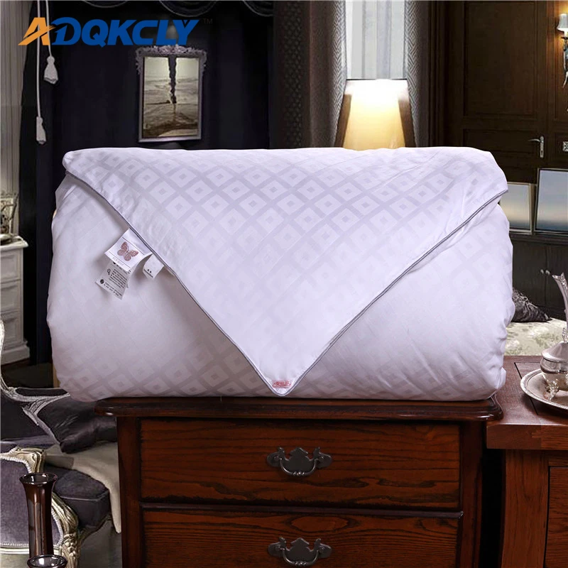 

ADQKCLY Handwork Premium Mulberry Silk Comforter 100% Mulberry Silk filler 100% Cotton Griad Duvet Cover for 4 Seasons Bed Quilt